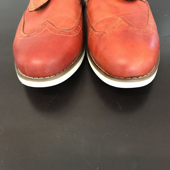 Vostey Milan Cognac Orange Leather Wingtip Dress Lace Up Shoes Men\'s US‎ 11 main image 9